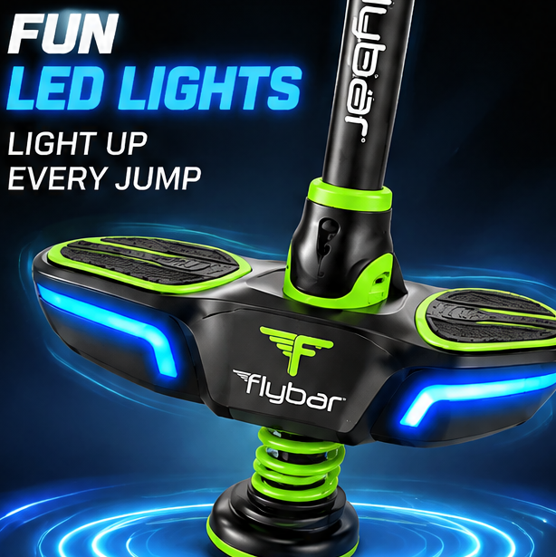 Flybar Ruvvie Kids LED Light-Up Pogo Ball Jump Board Toy 🚀