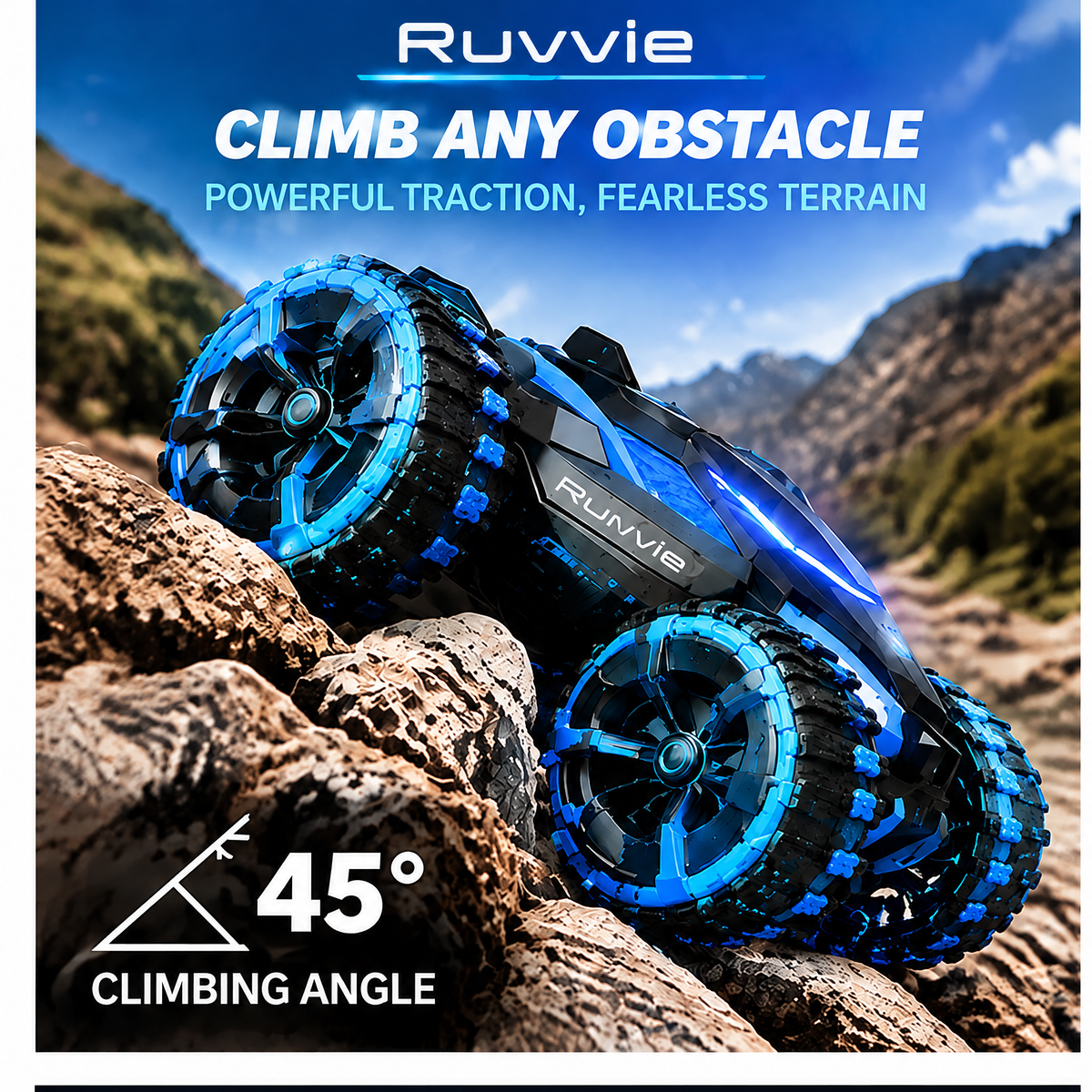 RUVVIE® 360° Rotating HD Camera Remote Control Stunt Car 🚙