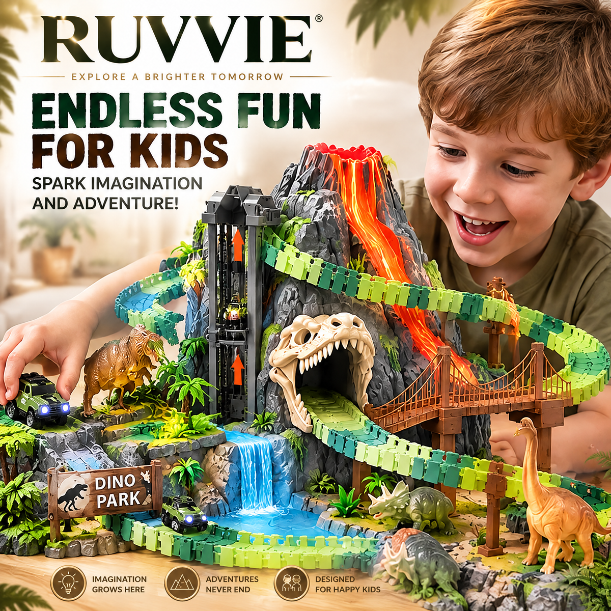 Ruvvie Dinosaur Track Adventure Toy 🦖