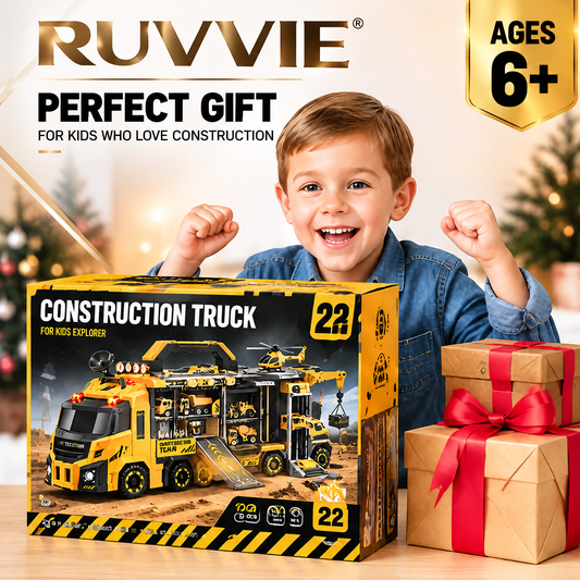 Ruvvie 22-in-1 All-in-One Construction Truck Set Toy